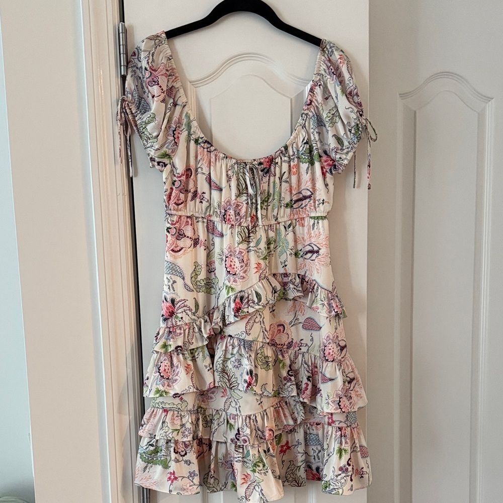 Cinq a Sept Multicolor Ruffle Mini Dress